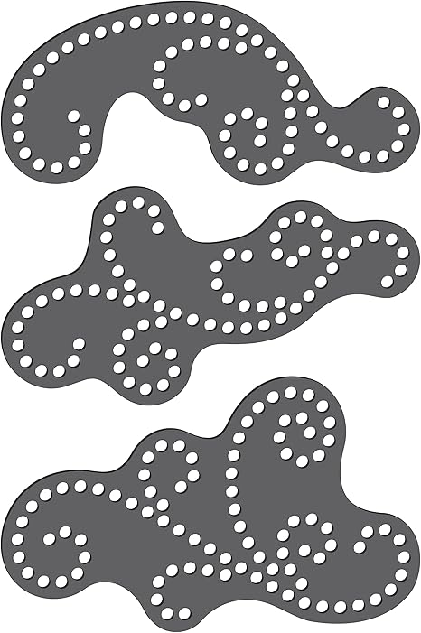 Rhinestone Genie Flourishes 002 Magnetic Rhinestone Template, Black