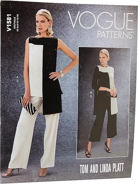 Vogue Patterns Sportswear Misses' Tunic and Pants, 6-8-10-12-14, Orange