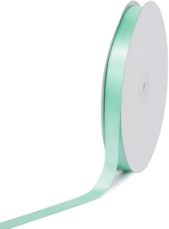 Creative Ideas Solid Satin Ribbon, 5/8-Inch by 100 Yard, Mint Green, Solid