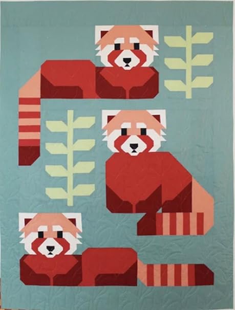 Art East Quilting Co Red Pandas Quilt Sewing Pattern