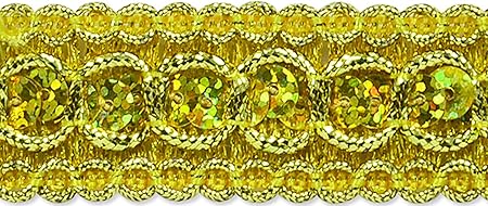 Expo InternationalTrish Sequin Metallic Braid Trim Spool | Gold | (3 yard spool)