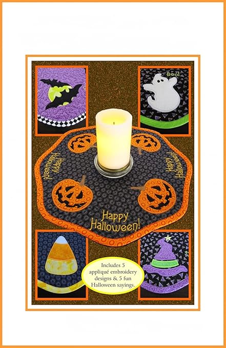 Janine Babich Designs Petite Table Toppers 2-Halloween Pattern, Any