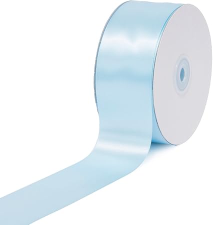 Creative Ideas, 2-Inch Single Face Satin Ribbon, 50 Yards, Light Blue