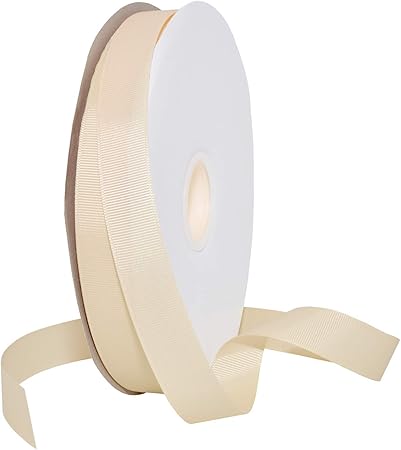 Morex Ribbon 066 Grosgrain Ribbon, 7/8 Inch by 100 Yards, Cream