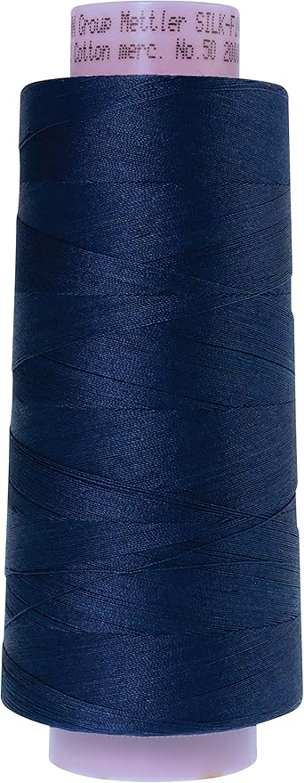 Mettler Silk-Finish Cotton Thread, 2000 yd/1829m, Night Blue