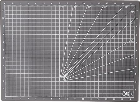 Sizzix Large Cutting Mat with Grid for Scrapbooking, Cardmaking, Papercraft, Home Décor & DIY Projects, Grey, One Size, Multicolour