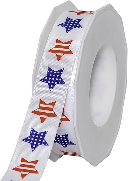 Morex Ribbon Betsy Ross Ribbon, 7/8 inch by 20 Yards, Red/White/Blue, 90605/20-914