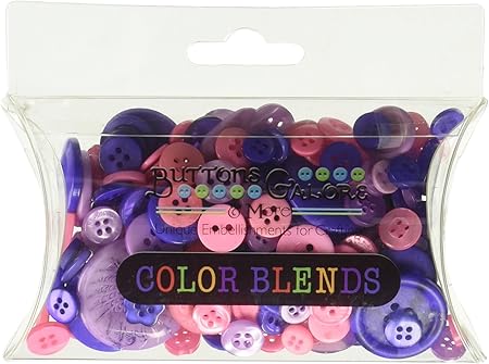 Buttons Galore Color Blend Buttons, 3 oz., Purple/Lavender/Bright Pink