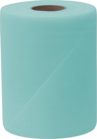 Falk Fabrics Tulle Spool, 6-Inch by 100-Yard, Aqua