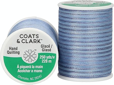 Coats Thread & Zippers Dual Duty Plus Hand Quilting Thread, 250-Yard, Blue Clouds