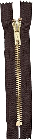 Coats and Clark Coats & Clark Inc F25F18-56B Fashion Metal Brass Separating Zipper, 18