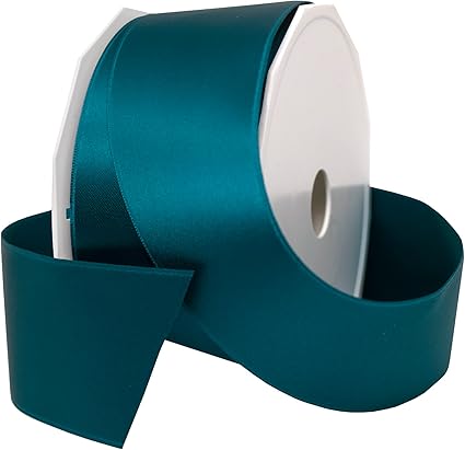 Morex Ribbon DF Swiss Satin Ribbon 2 inch x 27 yards, Oasis, 03550/25-744