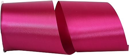 Reliant Ribbon Single Face Satin Allure Sfs Ribbon, 4 Inch X 50 Yards, Wild Berry