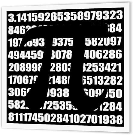 3dRose ht_164994_2 Pi Symbol on Number. Math Mathematical Numeric Sign for Mathematicians-Iron on Heat Transfer Paper for White Material, 6 by 6-Inch