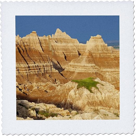 3dRose qs_92838_1 South Dakota, Badlands National Park-US32 JWI0542-Jamie and Judy Wild-Quilt Square, 10 by 10-Inch