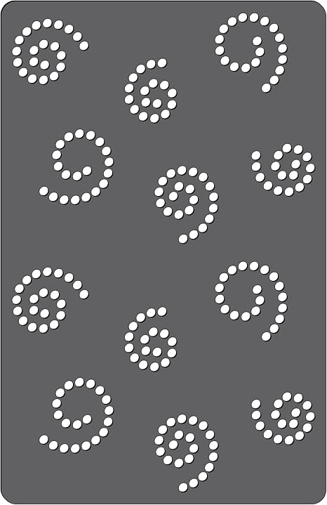 Rhinestone Genie Pattern-Swirls Magnetic Rhinestone Template, Black