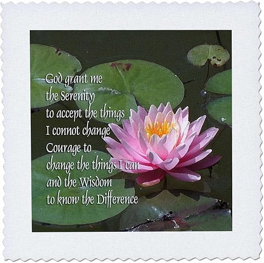 3dRose qs_4930_1 Serenity Prayer Quilt Square, 10 by 10-Inch