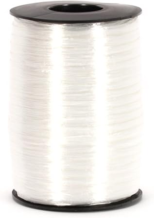 Berwick Offray White Pearlized Raffia Ribbon, 1/4'' Wide, 500 Yards