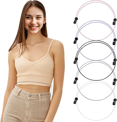 5pcs Tuck Band Adjustable Crop Band,Crop Tuck Band for Women Waist Shirts,Tuck Band Tool for Sweater and T-Shirt,Elastic Band for Shirt,Transform The Way You Style Your Tops(5 Colors)