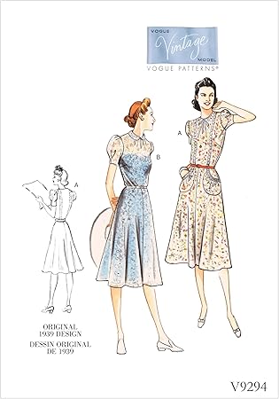 Vogue Patterns Misses' Dress, 6-8-10-12-14, Orange