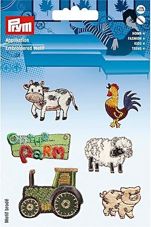 Prym, Farm Motifs, 6 pc Appliques, Multicolor 6 Count