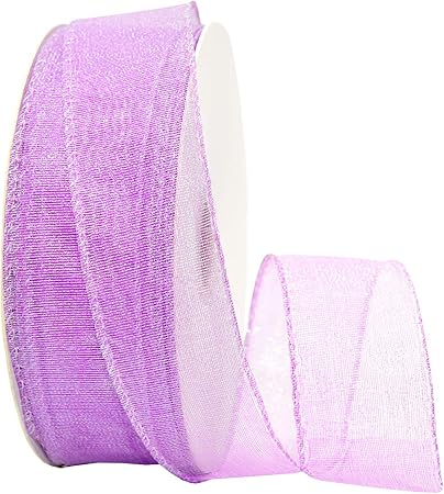 Morex Emma Shimmer Ribbon, Satin, 1.5 inch by 50 Yards, Lavender