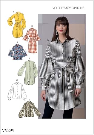 Vogue Patterns Misses' Top And Belt, Green