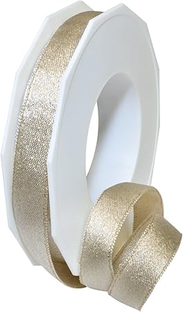 Morex Ribbon 67915/20-104 Glitter Satin Polyester Ribbon, 5/8