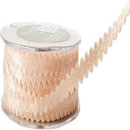 May Arts 3/8-Inch Wide Ribbon, Champagne Velvet Ric Rac