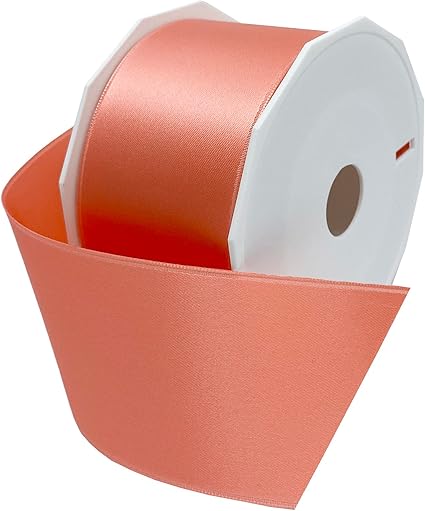 Morex Ribbon DF Swiss Satin Ribbon 2 inch x 10 yards, Coral Reef, 03550/10-136