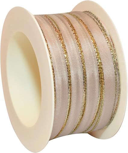 Morex Ribbon Manhattan Ribbon, 3/8 by 27-Yard, Champagne, 47210/25-104