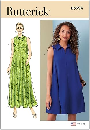 Butterick Misses Dress Apparel Sewing Pattern, Multicolor 2 Piece