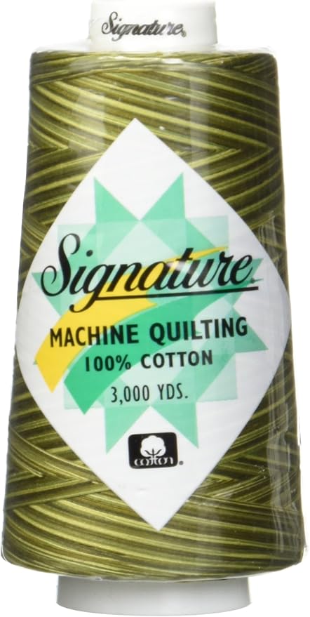 Signature Thread Machine Quilting Thread, 3000 yd, Variegated Olive Hues