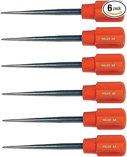 Malco A3 5/16 in. Large Grip Scratch Awl, 6-Pack