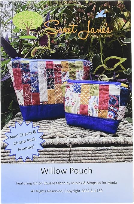 Sweet Jane's Quilting & Design Willow Pouch Pattern, Multi