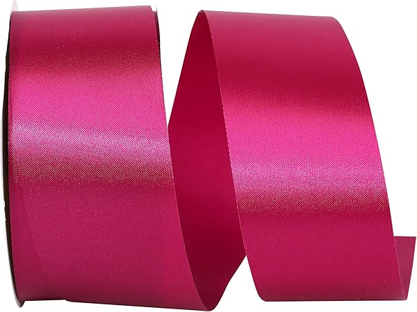 Reliant Ribbon 4700-831-16K Single Face Satin Allure Sfs Ribbon, 1-7/8 Inch X 50 Yards, Wild Berry