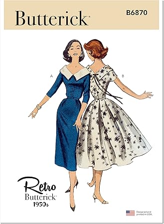 Butterick Misses' Belt and Dress Sewing Pattern Kit, Design Code B6870, Sizes 14-16-18-20-22