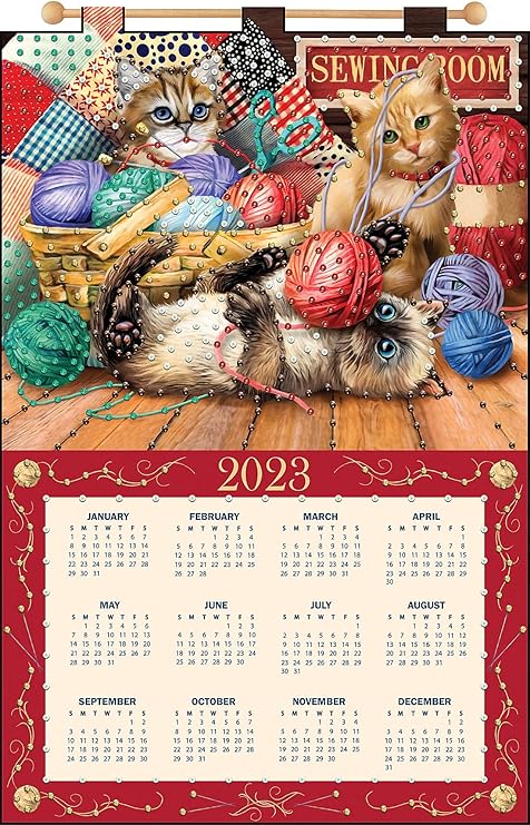 Design Works Crafts 2023 Sequin Calendar Kit, Sewing Room