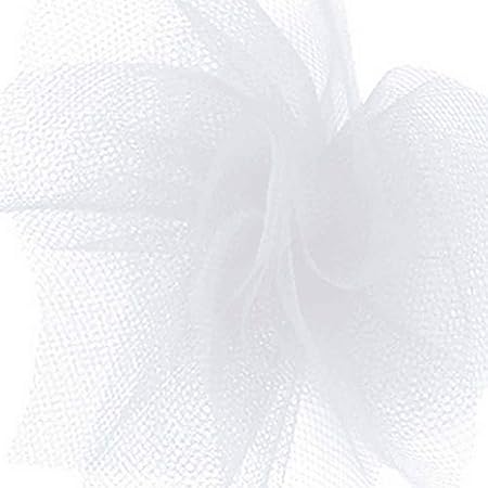 Berwick Offray 6'' Wide Craft Tulle Ribbon Spool, 100 Yards, White