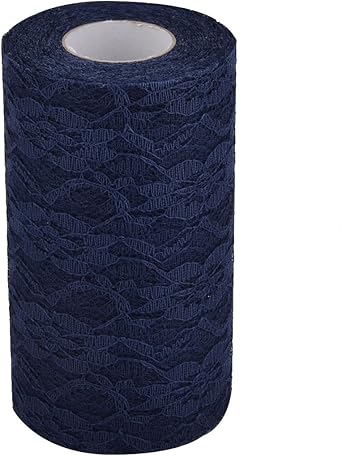 uxcell Lace Wedding Party Banquet Hall DIY Decor Tulle Spool Roll 6 Inch x 25 Yards Navy Blue