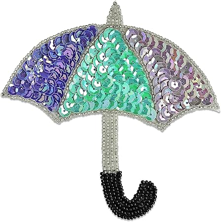 Expo International Umbrella Sequin Patches/Appliques, Multi Colors