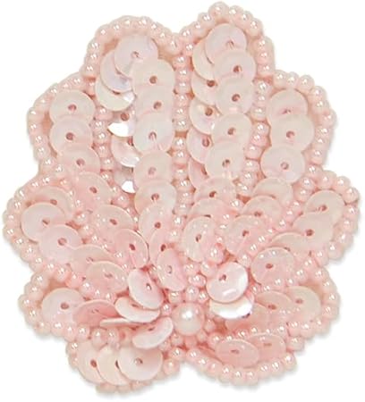 Expo International Small Shell Sequin Patches/Appliques, Rose