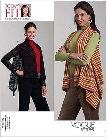 Vogue Patterns V1124 Misses' Cardigan and Vest