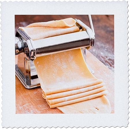 3dRose Pasta Machine with Dough, South Africa. - Quilt Square, 10 by 10-Inch (qs_208065_1)