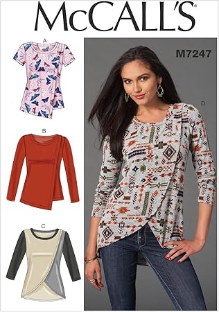 McCall's Patterns M7247 Misses' Tops, A5 (6-8-10-12-14)