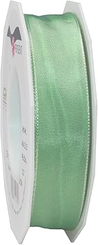 Morex Ribbon French Wired Lyon Ribbon, 1-Inch by 27-Yard Spool, Mint Green