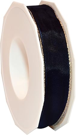 Morex Ribbon Manhattan Ribbon, 1 by 27-Yard, Navy Blue