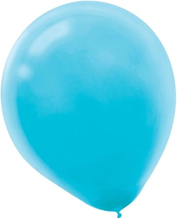 Caribbean Blue Latex Balloons - 12