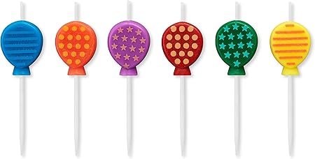 Papyrus Birthday Candles, Balloons (6-Count)