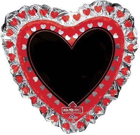 Anagram Heart Blackboard Foil Balloon, 28